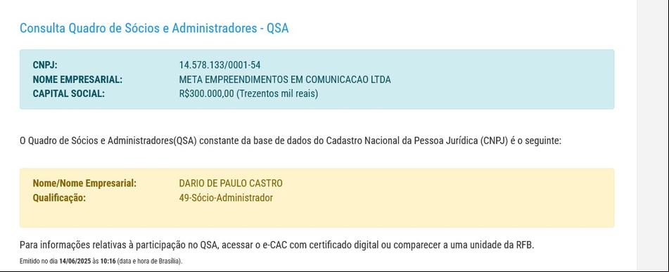 Dário Castro é o proprietário do portal